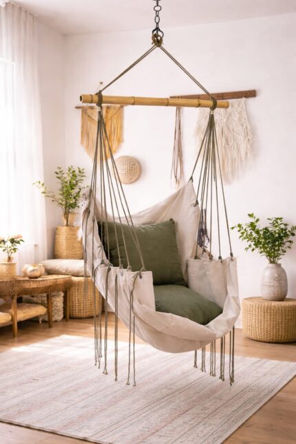Boho Macramé Hammock Chair